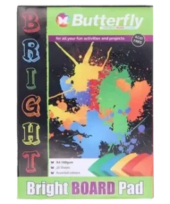 Butterfly A4 Bright Paper Board Pad 20 Pages