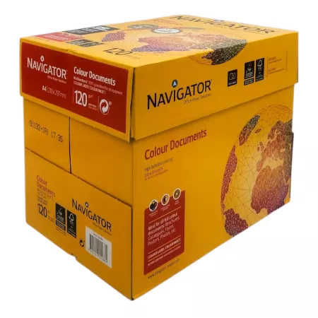 NAVIGATOR COLOUR DOCUMENTS A4 White Paper 120gsm - BOX